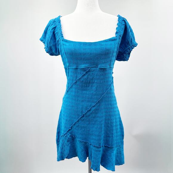 Free People Endless Summer‎ Elle Mini Dress in Catalina Blue Size Medium - Picture 3 of 11